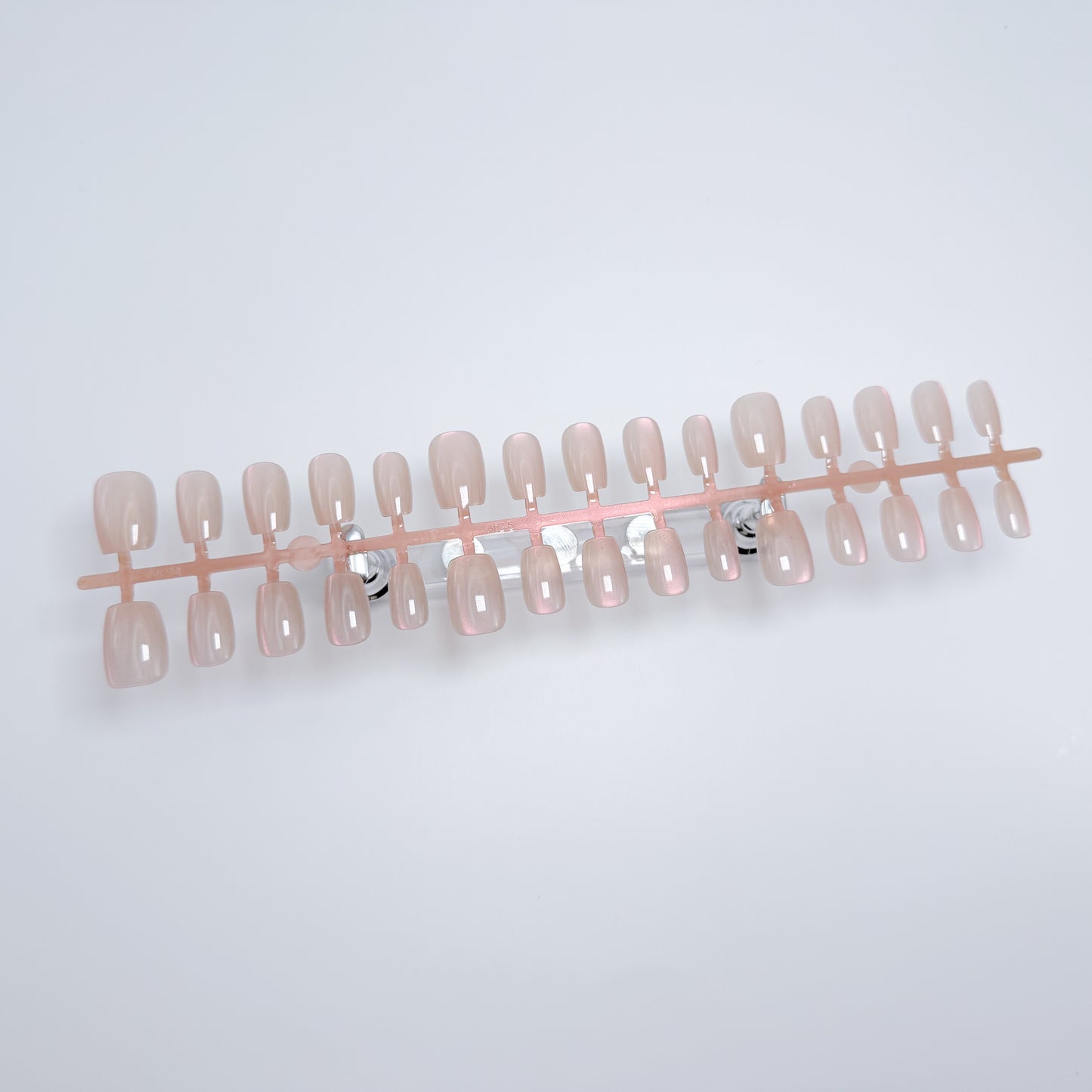Peach Glow Aurora – Press-on Fingernägel, Polarlicht/Aurora und Cat-Eye – NEXANAILS®
