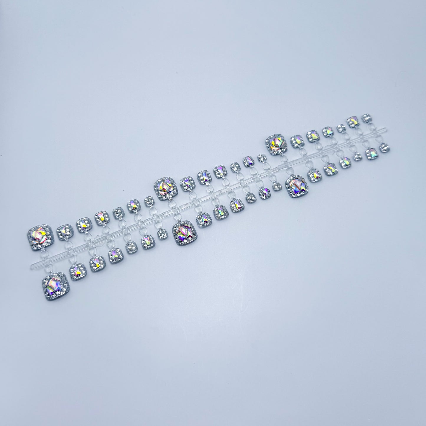 Galaxy Prism | Luxe Pedicure – Press-on Fußnägel, Glitzer – NEXANAILS®