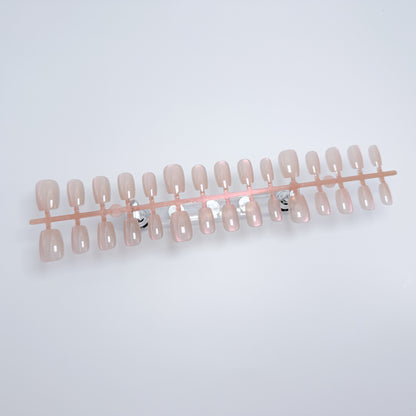 Peach Glow Aurora – Press-on Fingernägel, Polarlicht/Aurora und Cat-Eye – NEXANAILS®