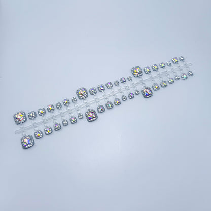 Galaxy Prism | Luxe Pedicure – Press-on Fußnägel, Glitzer – NEXANAILS®