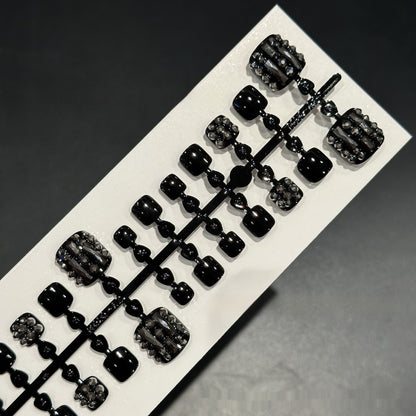 Noir Crystal | Luxe Pedicure